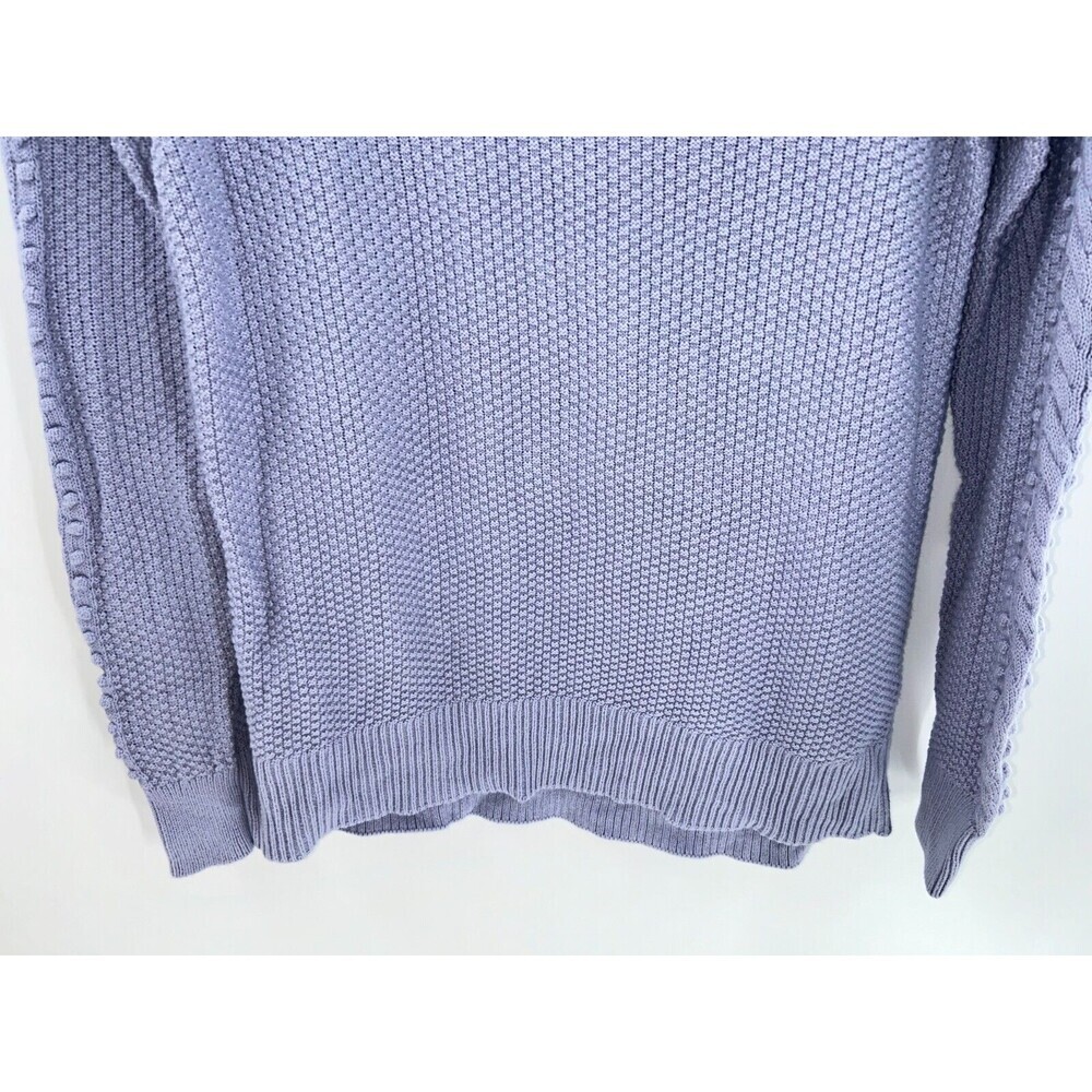 Women's Loft  Scalloped Bobble Sleeve Oversized Pullover Sweater Size S - Picture 3 of 7